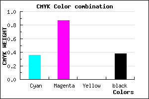 #64159D color CMYK mixer