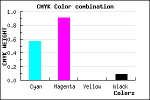 #6415E9 color CMYK mixer