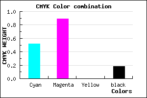 #6417D1 color CMYK mixer