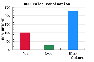 rgb background color #641AE2 mixer