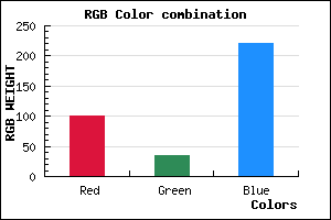 rgb background color #6422DC mixer