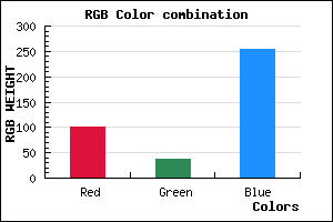 rgb background color #6425FF mixer