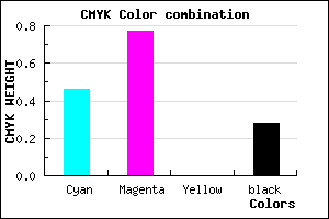 #642AB8 color CMYK mixer