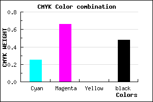 #642D85 color CMYK mixer