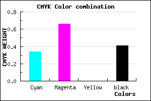 #643397 color CMYK mixer