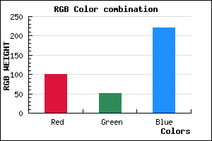 rgb background color #6433DC mixer