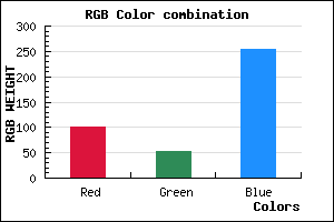 rgb background color #6435FF mixer