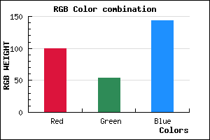 rgb background color #64368F mixer