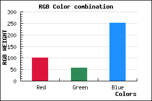 rgb background color #643AFC mixer