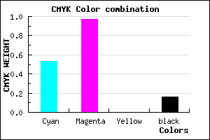 #6406D7 color CMYK mixer