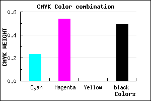 #643C82 color CMYK mixer