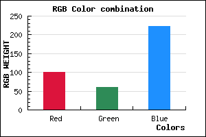 rgb background color #643CDE mixer