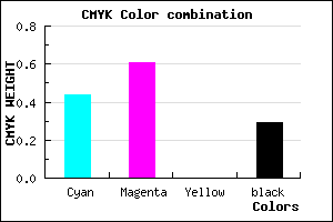 #6446B4 color CMYK mixer