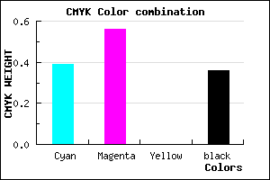 #6448A4 color CMYK mixer