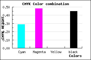 #64498D color CMYK mixer