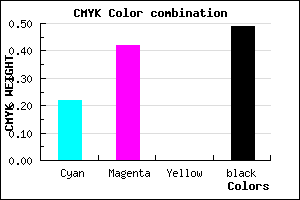 #644B81 color CMYK mixer