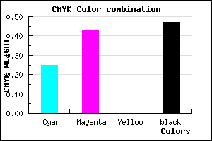 #644C86 color CMYK mixer