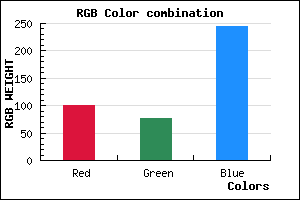 rgb background color #644CF5 mixer