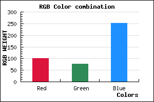 rgb background color #644CFC mixer