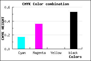 #644D79 color CMYK mixer