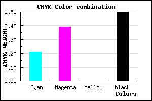 #644D7F color CMYK mixer