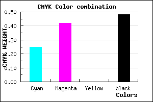 #644D85 color CMYK mixer