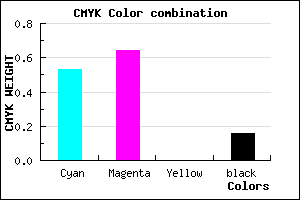 #644DD7 color CMYK mixer