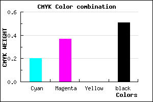 #644F7D color CMYK mixer
