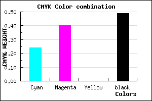 #644F83 color CMYK mixer
