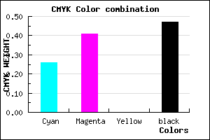 #644F87 color CMYK mixer