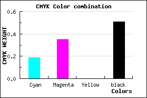 #64507C color CMYK mixer