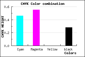 #6453B8 color CMYK mixer