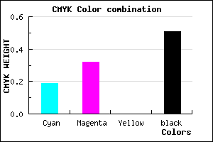 #64547C color CMYK mixer