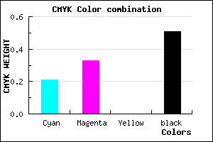 #64547E color CMYK mixer