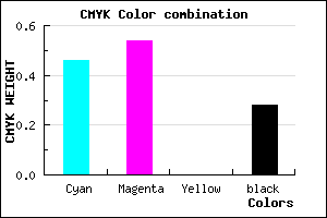 #6454B8 color CMYK mixer