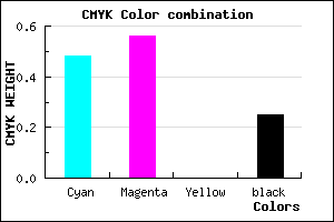 #6454C0 color CMYK mixer
