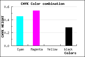 #6455B7 color CMYK mixer