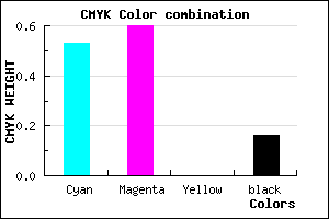 #6455D7 color CMYK mixer
