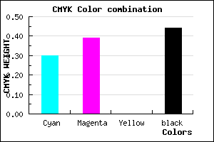 #64568E color CMYK mixer