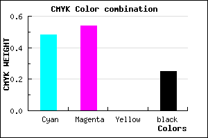 #6458C0 color CMYK mixer