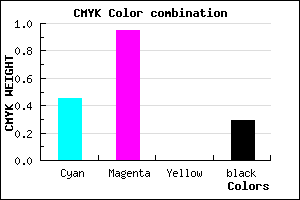 #6409B5 color CMYK mixer