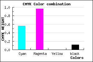 #6409E1 color CMYK mixer