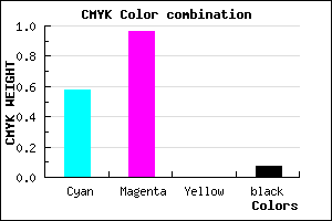 #6409ED color CMYK mixer