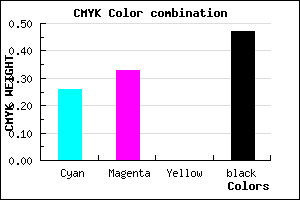 #645A87 color CMYK mixer