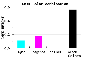 #645C70 color CMYK mixer