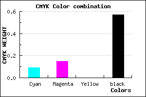 #645E6E color CMYK mixer