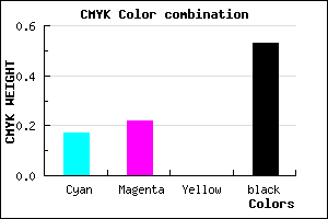 #645E78 color CMYK mixer
