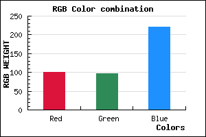 rgb background color #6460DC mixer