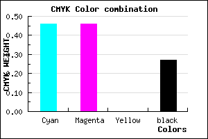 #6564BA color CMYK mixer