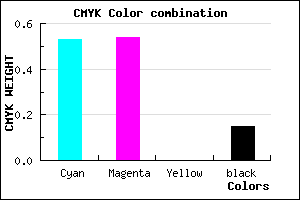 #6564D8 color CMYK mixer